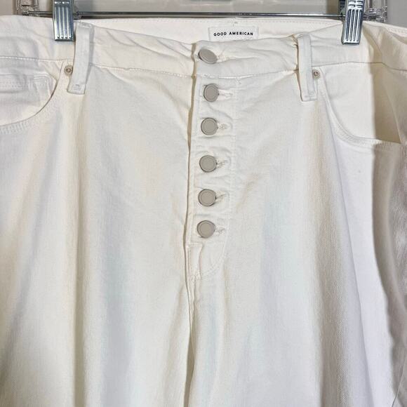 Good American Good Legs Light Compression Denim Jeans Size 20 Cloud White Plus - Picture 3 of 10